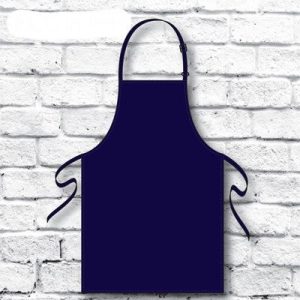 Pallet of Navy Kids Aprons and Adult Half Aprons in White - R4491