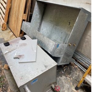 Used GJS 2012 Galvanised Steel Wash trough and Separation Tank.