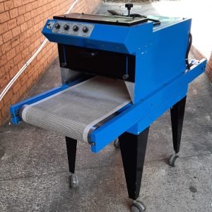 Used Printall Tunnel Dryer in great condition. Runs on 15 amp Single Phase power with quartz lamps. Belt dimensions W:46 x L:150cm