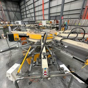 Used Compact CX-08 Automatic Screen Printing Carousel with flash.