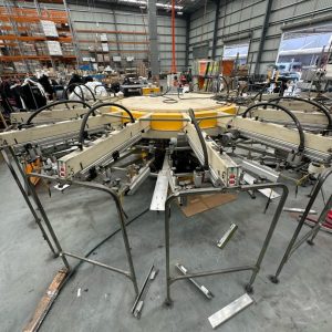 Used TAS Compact CX-12 Automatic Screen Printing Carousel with 1 x Maxi Cure Flash