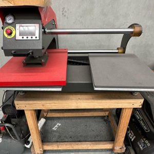 Used Utopia UT-D45 Pneumatic Double Location Shuttle Heat Press - R4579