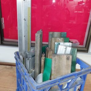 Used bundle of Timber & Aluminium Screen Printing Squeegees - R4785