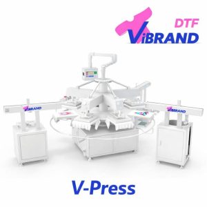 Vibrand V-Press - Fully Automatic 6-Station Rotary Heat Press